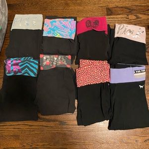 Pink yoga capris pants